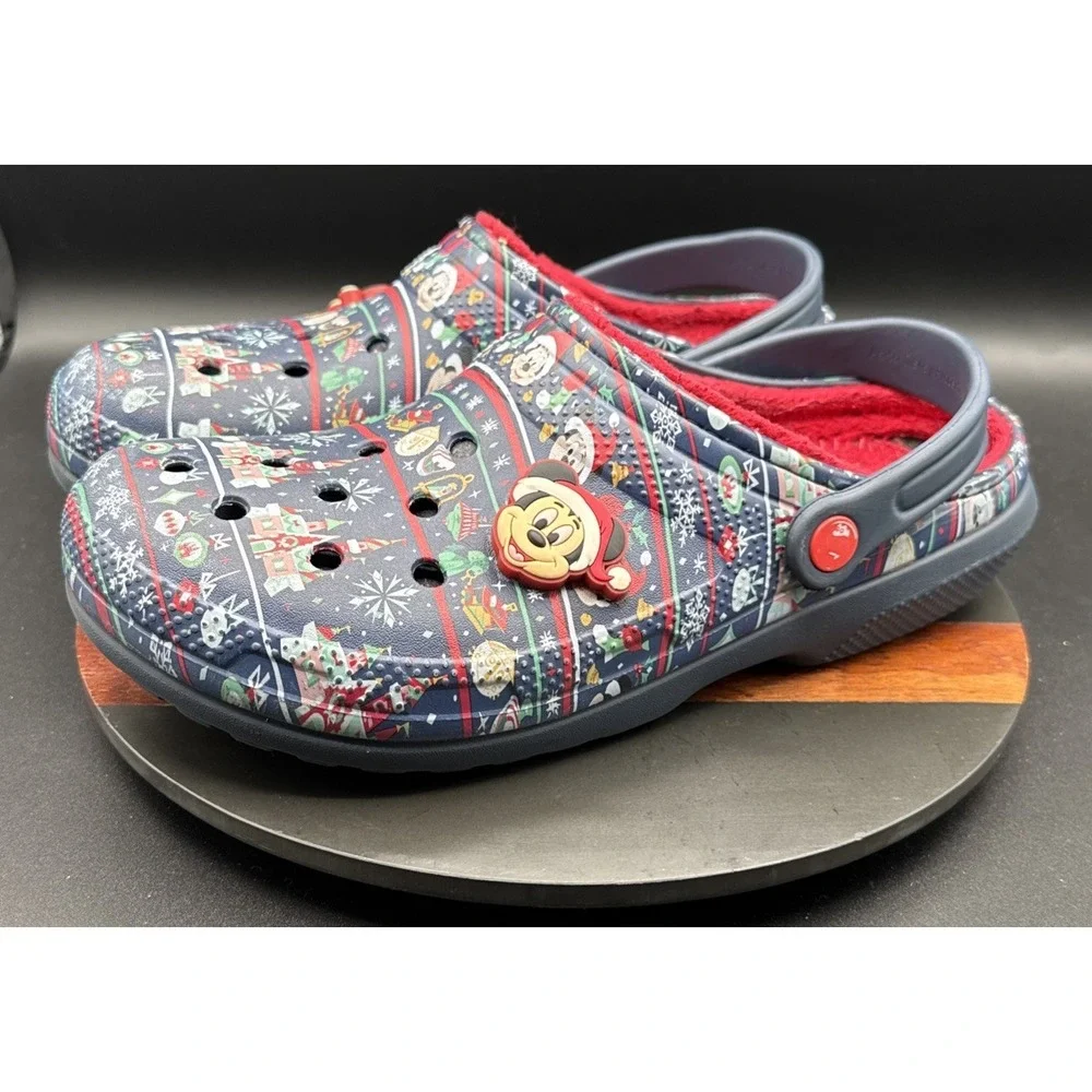 Disney Parks Mickey Christmas Holiday 2020 Crocs M9/W11 Dual Comfort 206734